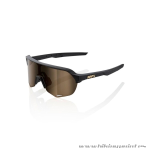 Gafas 100% S2 Matte Black Soft Gold Lens    